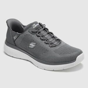 K-16 S Sport By Skechers Size 7 Men's Moralis Step In Elastic Sneakers in Gray